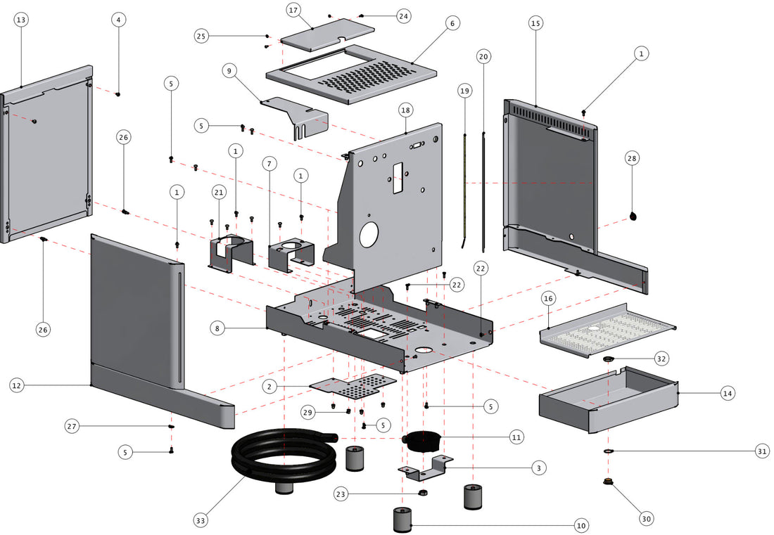 Quick Mill Vetrano Part Diagram: 0995-1