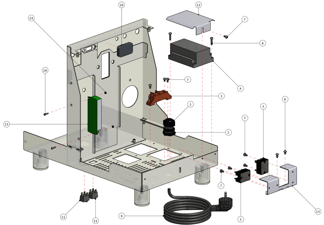 Quick Mill Vetrano Part Diagram: 0995-7
