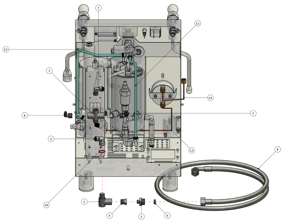 Quick Mill Vetrano Part Diagram: 0995-8A