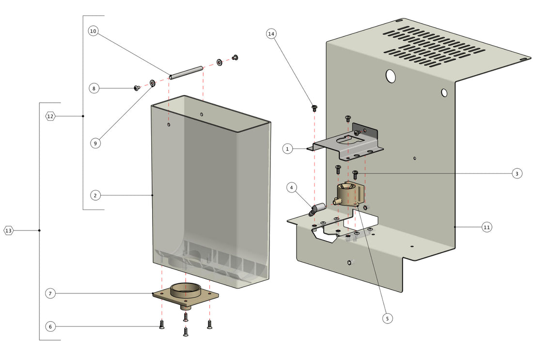 Quick Mill Vetrano Part Diagram: 0995-8C