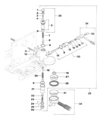 Rocket Espresso Appartamento Part Diagram: REAPP-5