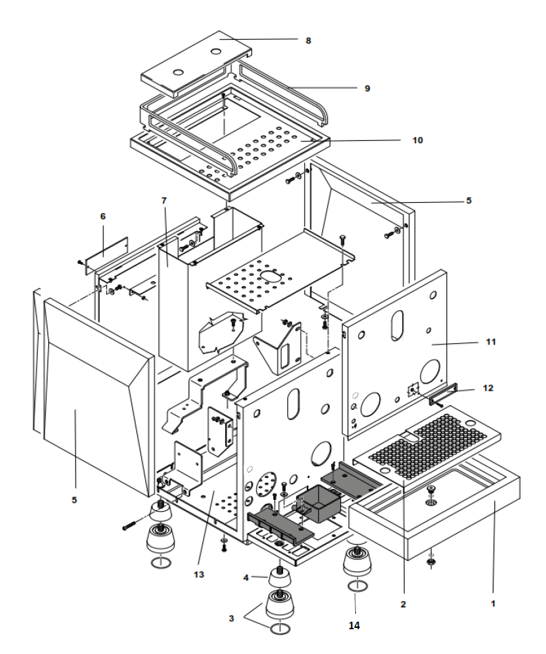 Rocket Espresso Giotto Cronometro R Part Diagram: REGIOCRONR-1