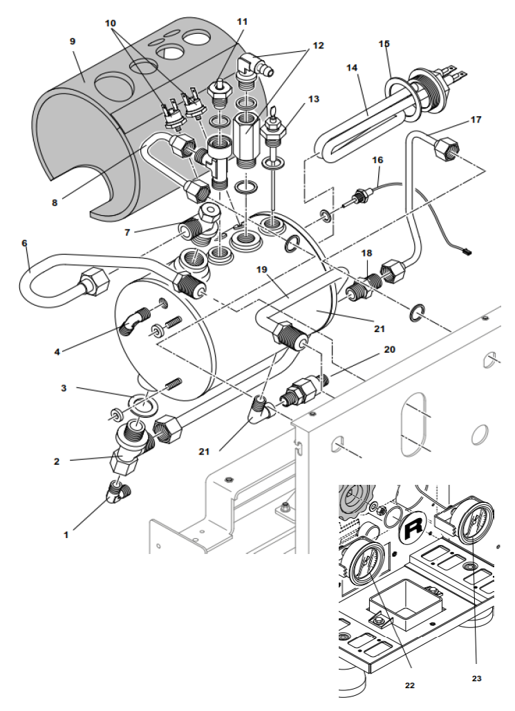 Rocket Espresso Giotto Cronometro R Part Diagram: REGIOCRONR-5