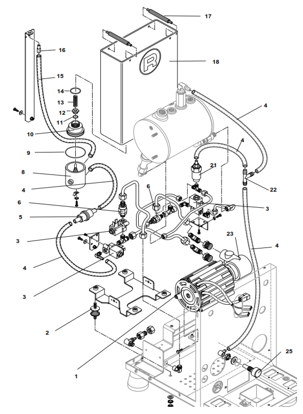 Rocket Espresso Giotto Evoluzione R Part Diagram: REGIOEVOR-6