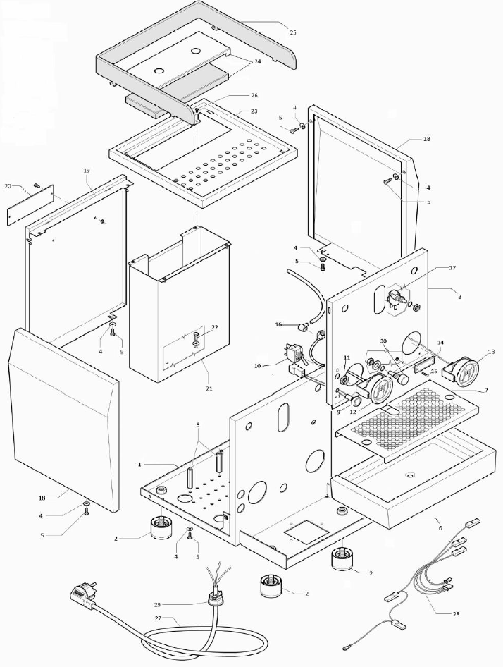 Rocket Espresso Giotto Plus V2 Part Diagram REGIOPLUSV2 – Whole
