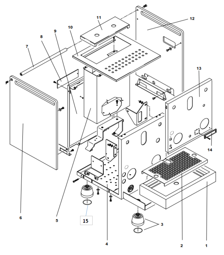 Rocket Espresso Mozzafiato Cronometro R Part Diagram: REMOZZCRONR-1