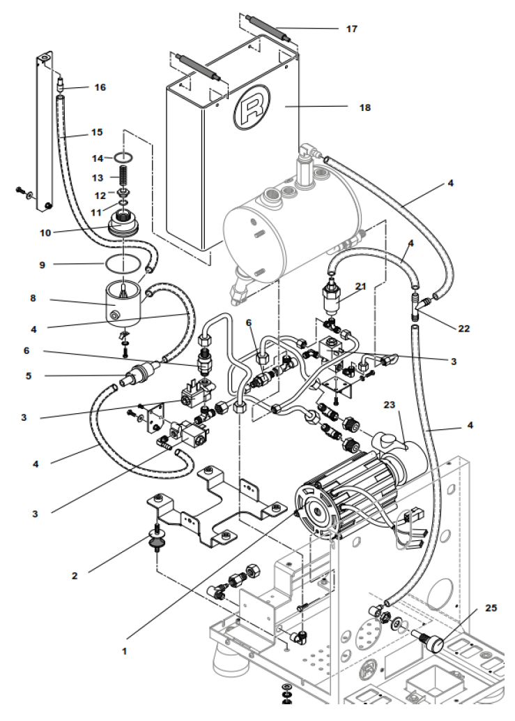 Rocket Espresso Mozzafiato Cronometro R Part Diagram: REMOZZCRONR-6