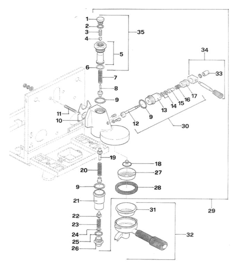 Rocket Espresso Mozzafiato Type V Part Diagram: REMOZZTYPEV-4