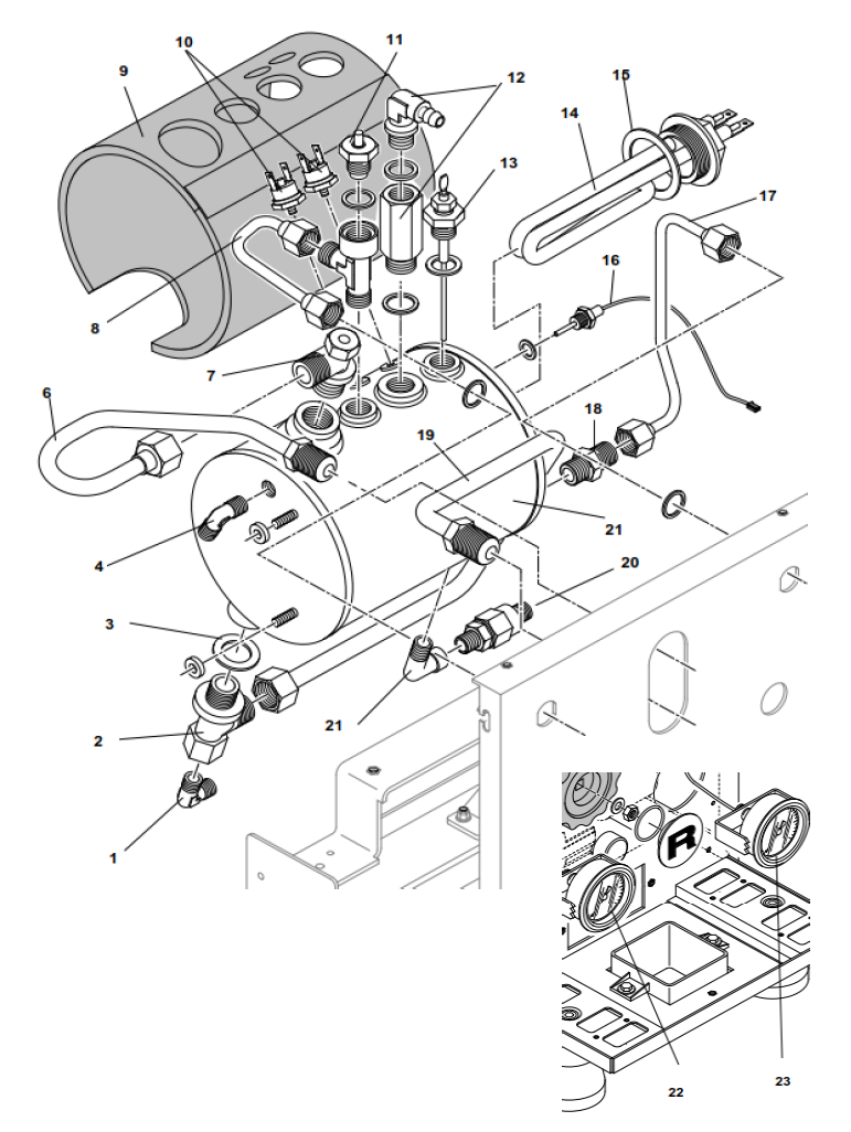 Rocket Espresso Mozzafiato Type V Part Diagram: REMOZZTYPEV-5