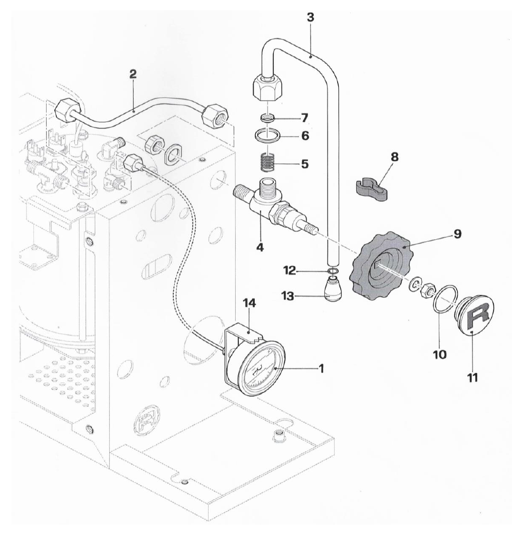 Rocket Espresso Porta Via Part Diagram: REPORTVIA-5