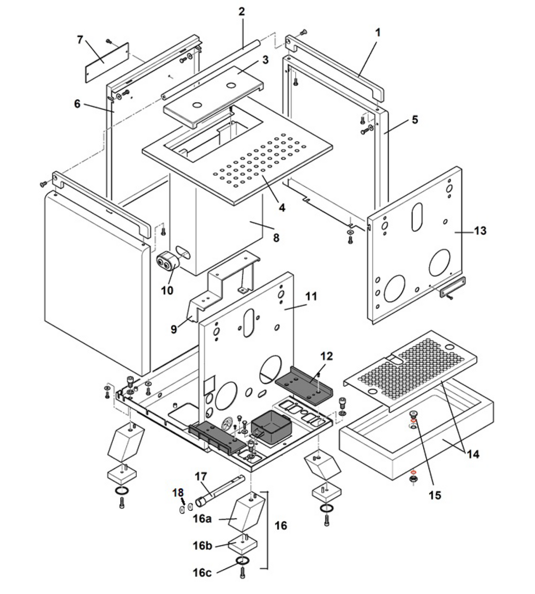 Rocket Espresso R Cinquantotto Part Diagram: RECINQ-1