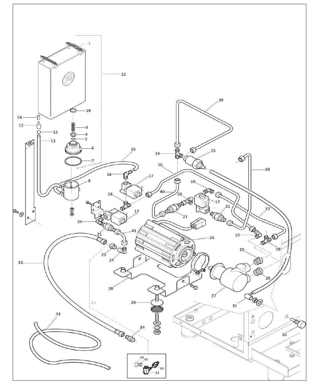 Rocket Espresso R Cinquantotto Part Diagram: RECINQ-2