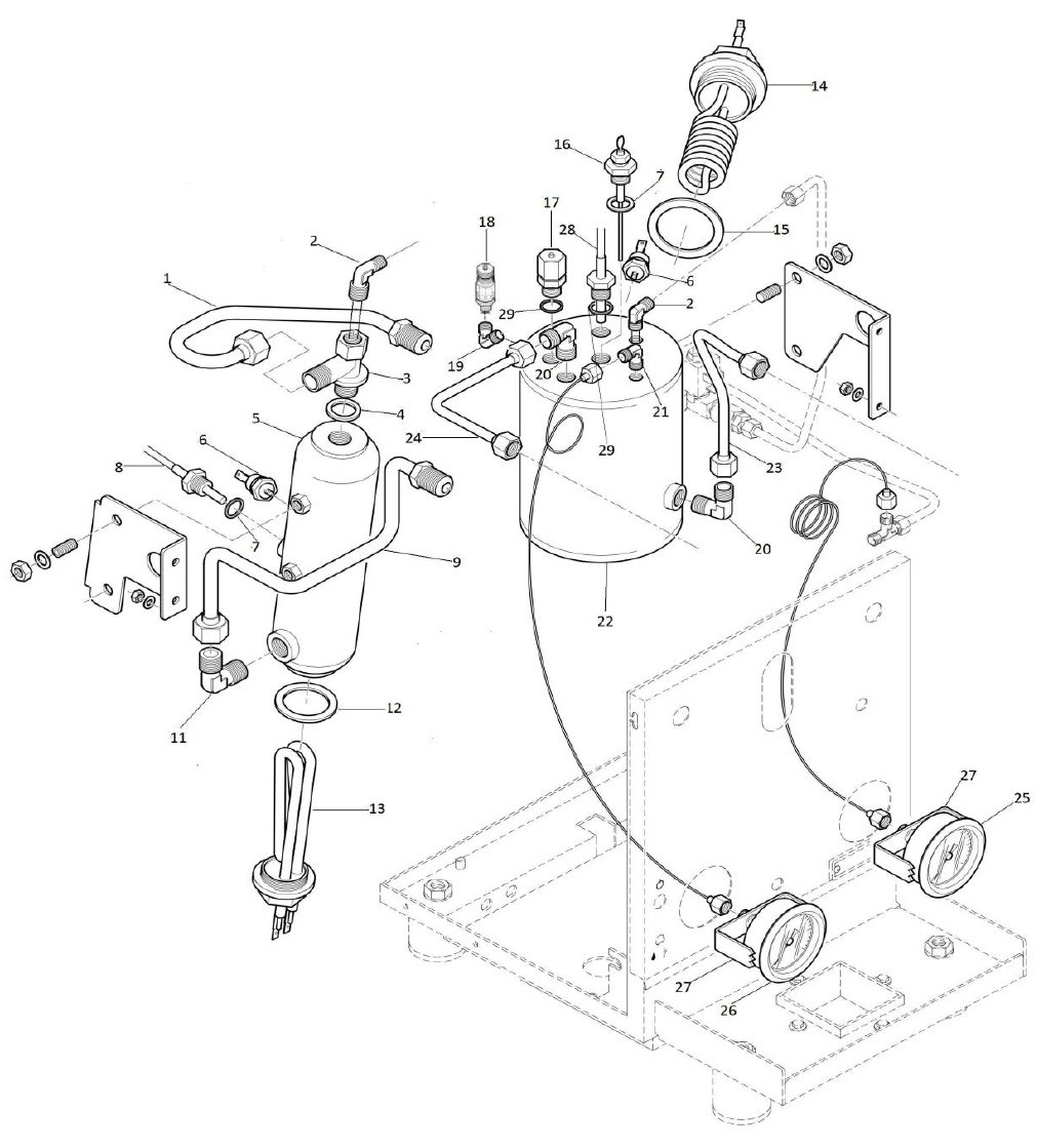Rocket Espresso R58 Part Diagram: RER58-3