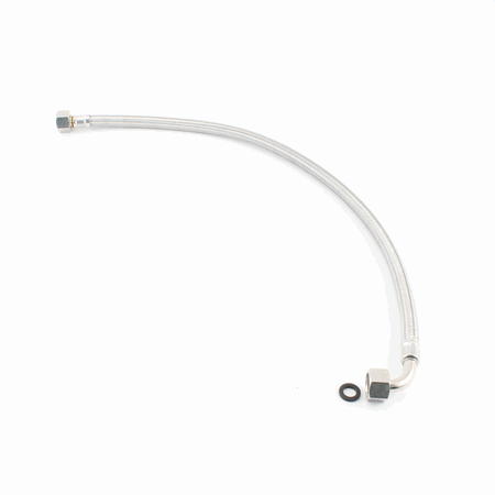 Flexible Stainless Water Line, 55cm 3/8in Bsp Base