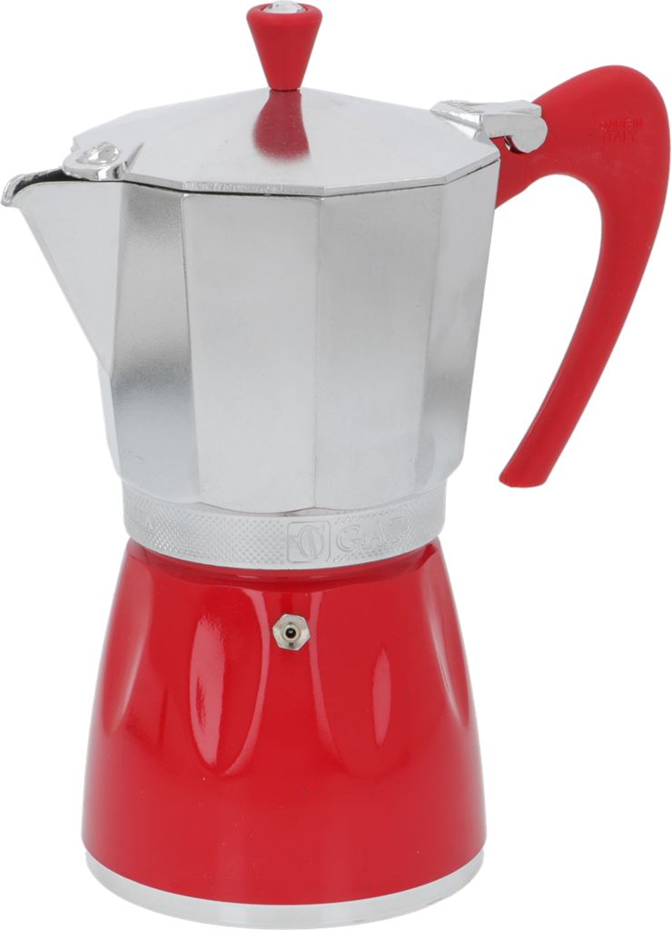 G.A.T. Moka Delizia 9-Cup Moka Pot - Red – Whole Latte Love
