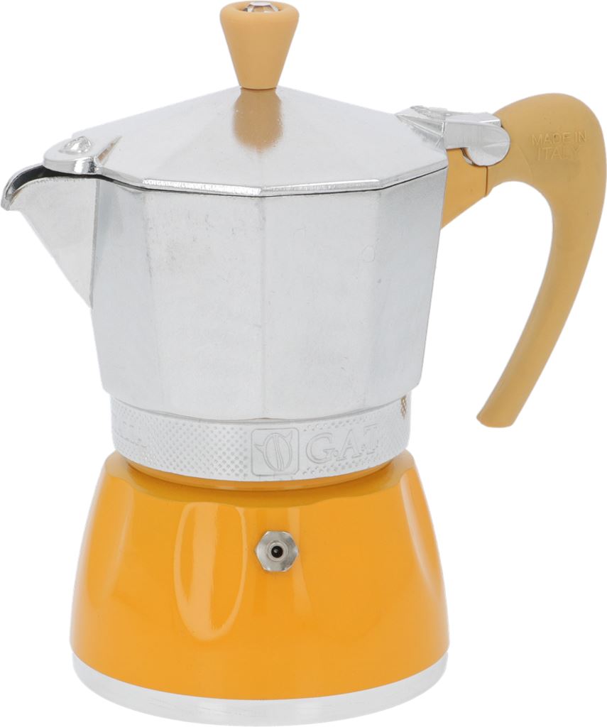 Moka Delizia 3-Cup Moka Pot Yellow – Whole Latte Love - Main Image