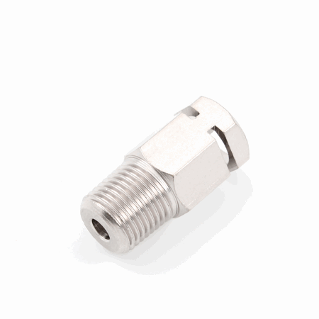 Receiver For 4mm Tube, Chromed Brass Base