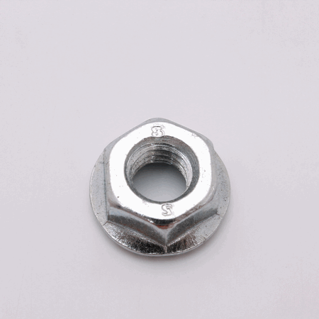 Nut, M6 Flanged Hex Galvanized Steel Base