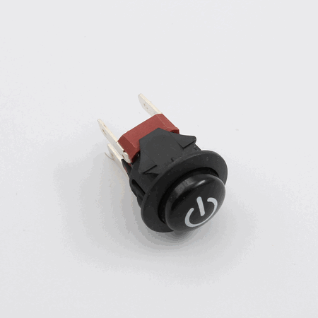 On Off Switch, Round Dpst Black Push Latch 120 V Base
