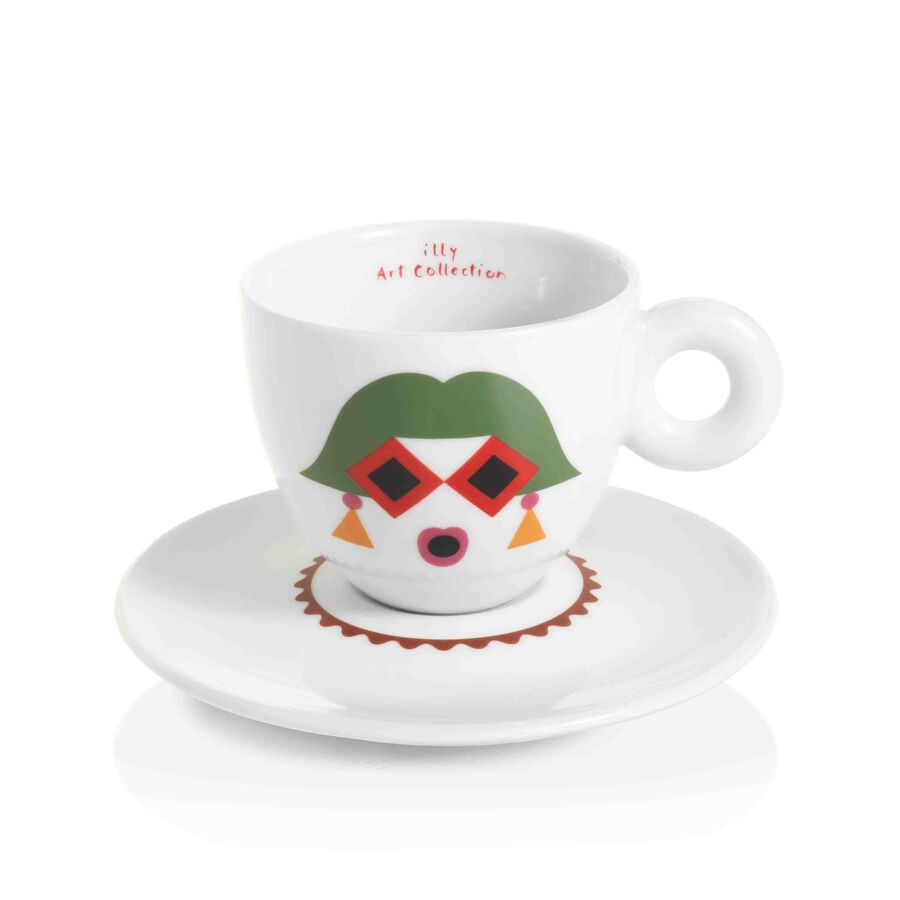 illy Art Collection Olimpia Zagnoli Cappuccino Cups - Set of 6