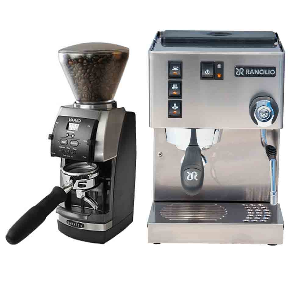 Rancilio Silvia M and Baratza Vario w/Metal Portaholder – Whole