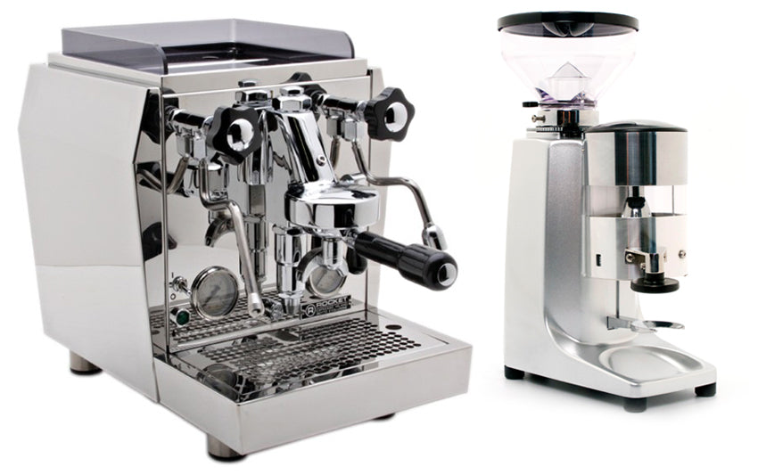 Rocket Espresso Giotto Evoluzione V2 And Quamar M80 Manual In Silver Base