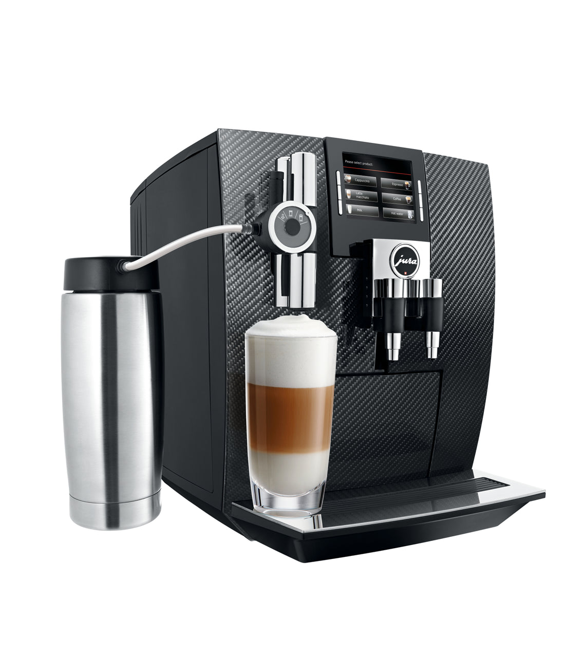 Jura J95 One-Touch Cappuccino and Latte Macchiato System Front Angle.