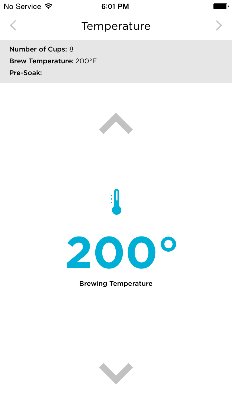Behmor Connected 8 Cup Coffee Maker - Selecting Brew Temp
