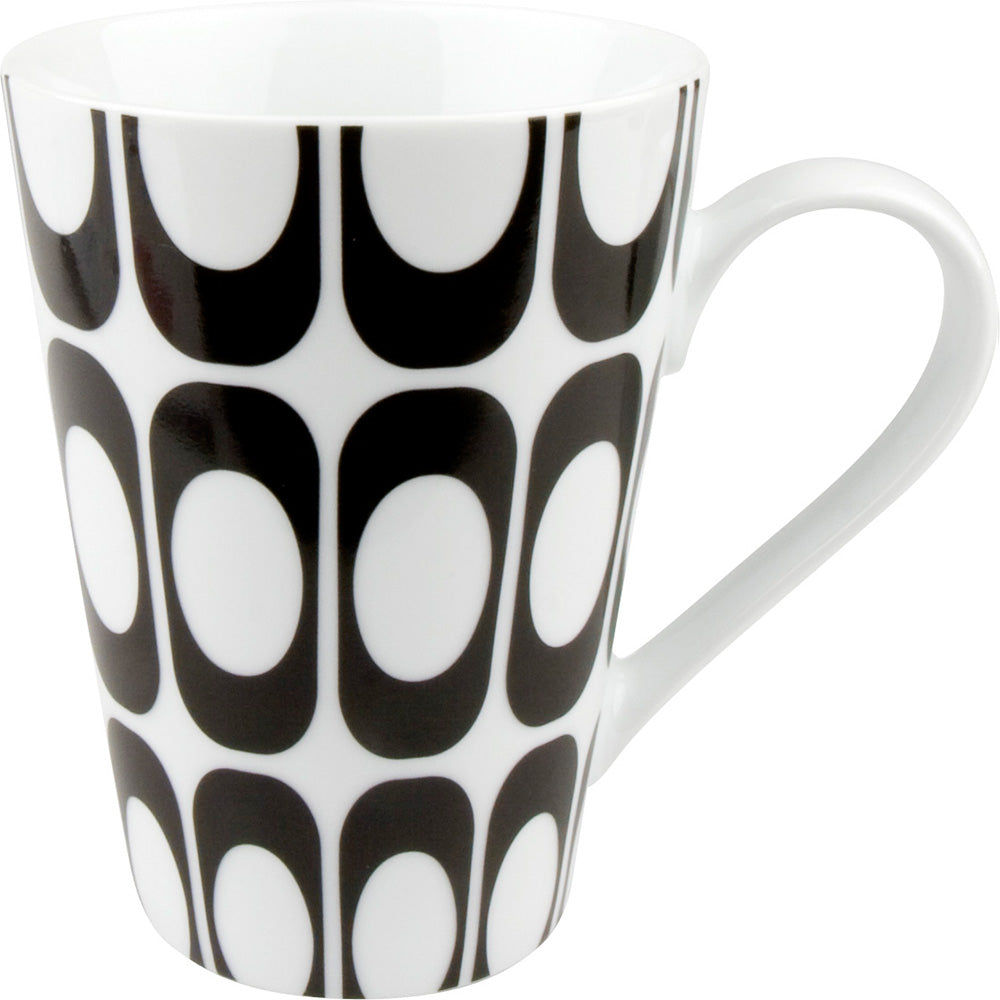 Konitz Black and White 13oz Mug Groove Design