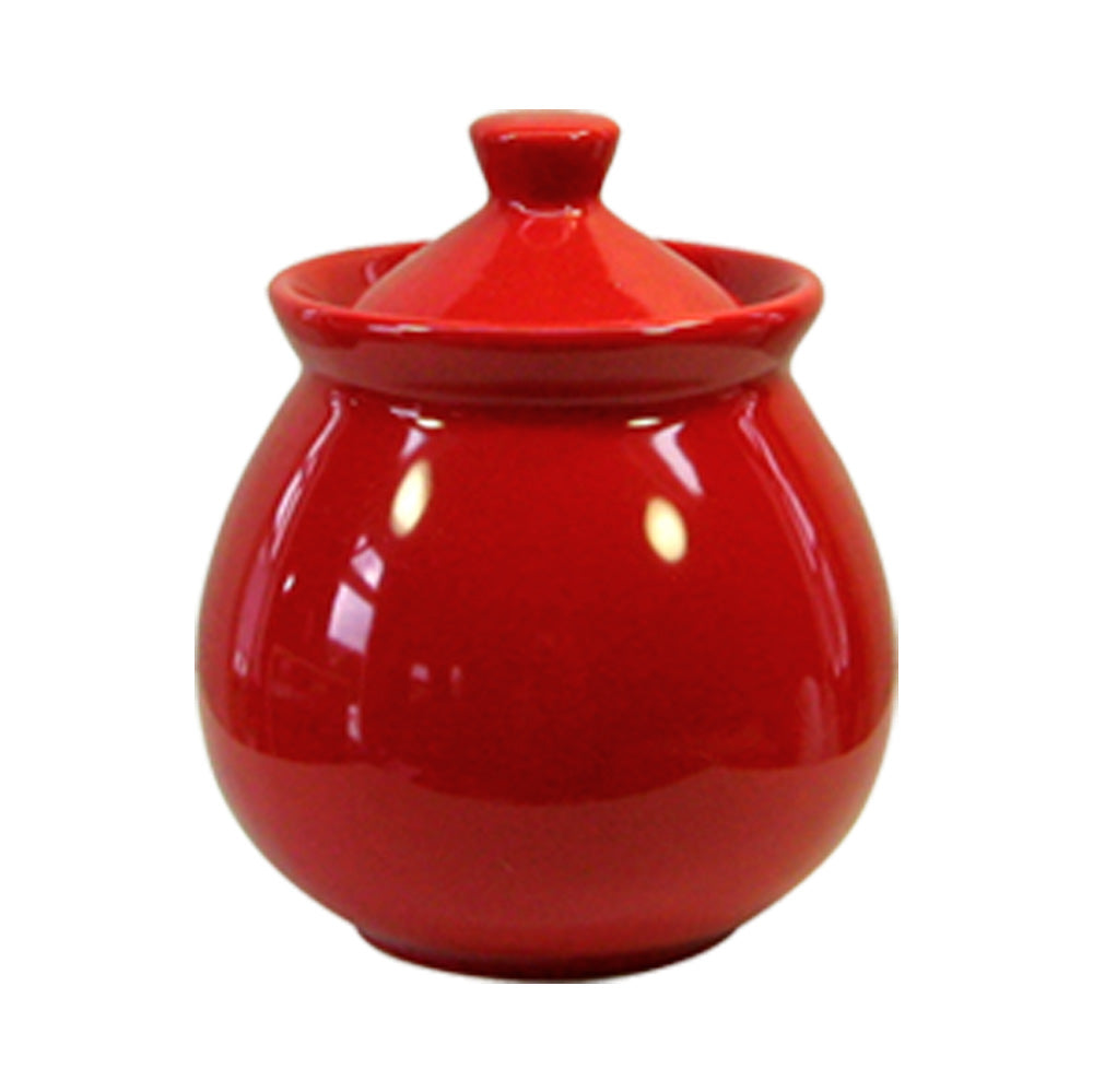 Waechtersbach 12oz Sugar Bowl With Lid In Cherry Base