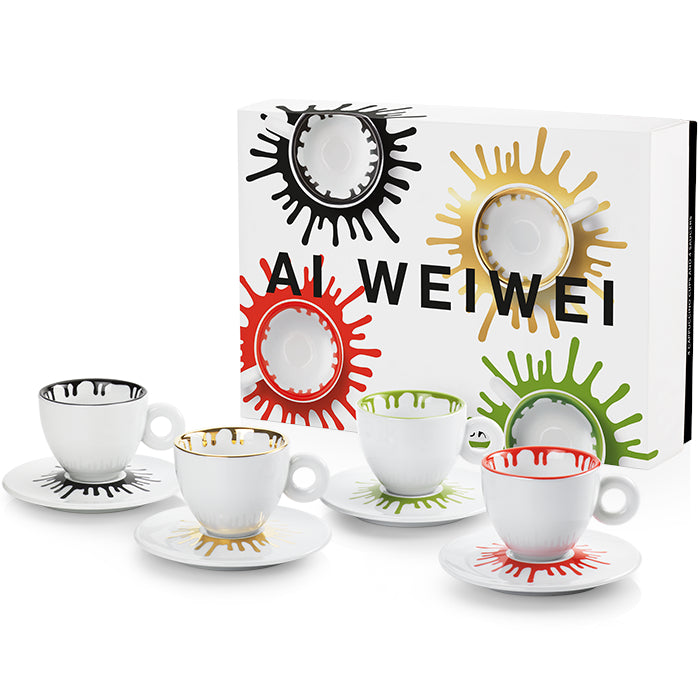 Illy Art Collection Ai Weiwei Set of 4 Cappuccino Cups