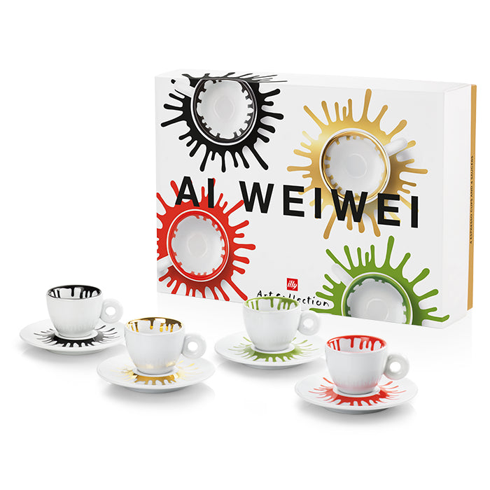 Illy Art Collection Ai Weiwei Set of 4 Espresso Cups
