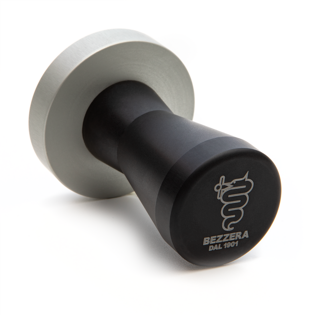 Bezzera Logo Handle Tamper Black on Side || Black