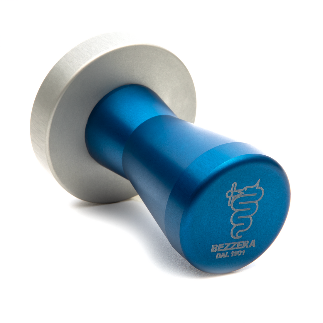 Bezzera Logo Handle Tamper Blue on Side || Blue