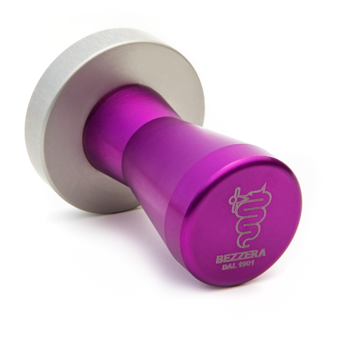 Bezzera Logo Handle Tamper Purple on Side || Purple