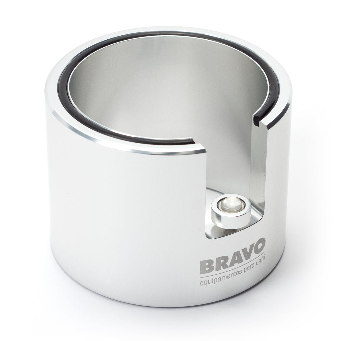 Bravo Aluminum Portafilter Holder Silver - Angled || Silver