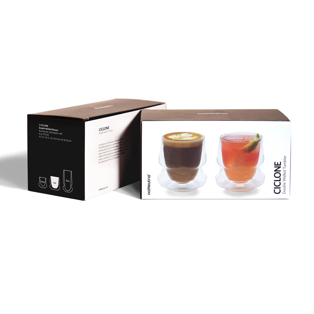 notNeutral CICLONE Tumbler 6oz Double Walled Cups - Set of 2