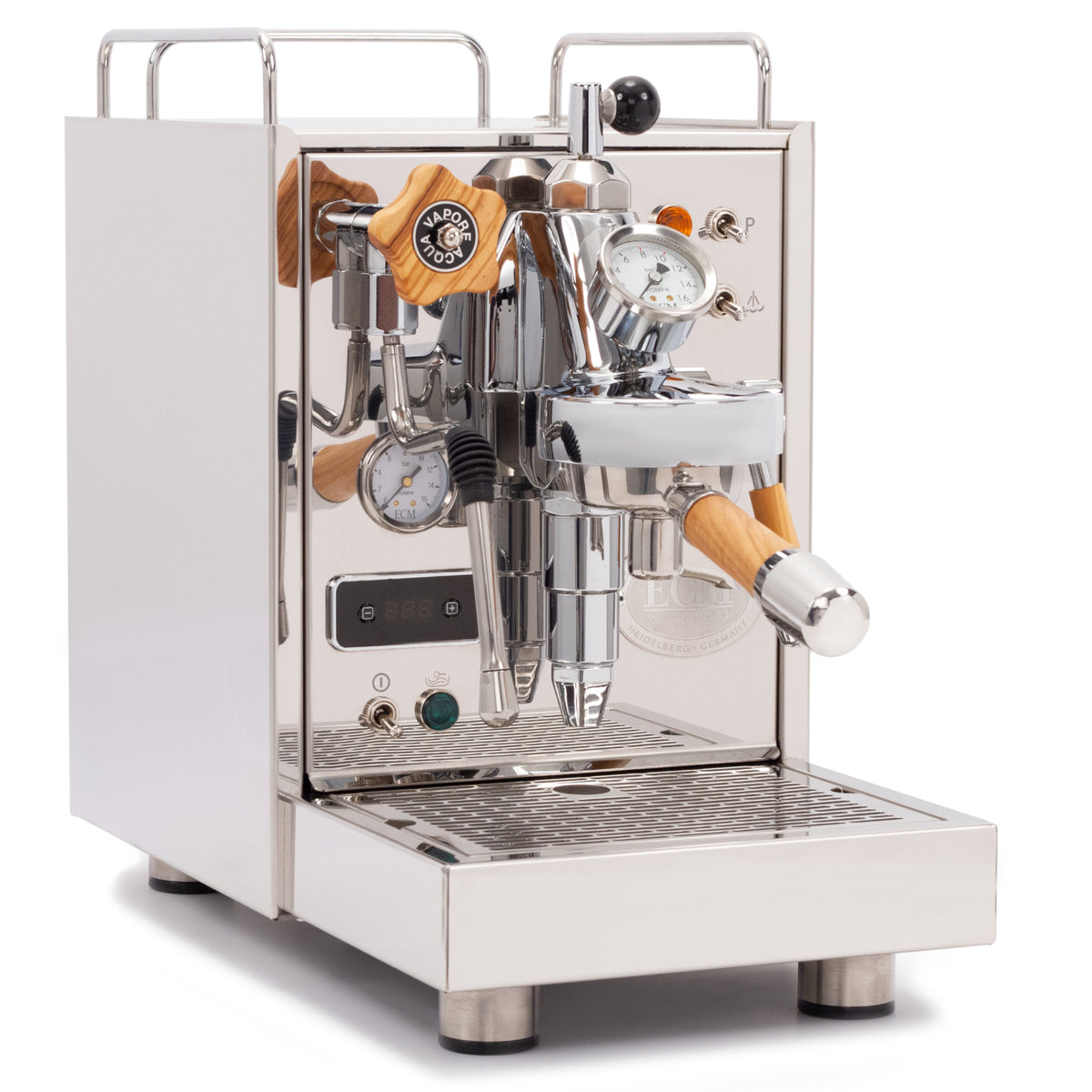 ECM Classika PID Espresso Machine with Flow Control Olive Wood