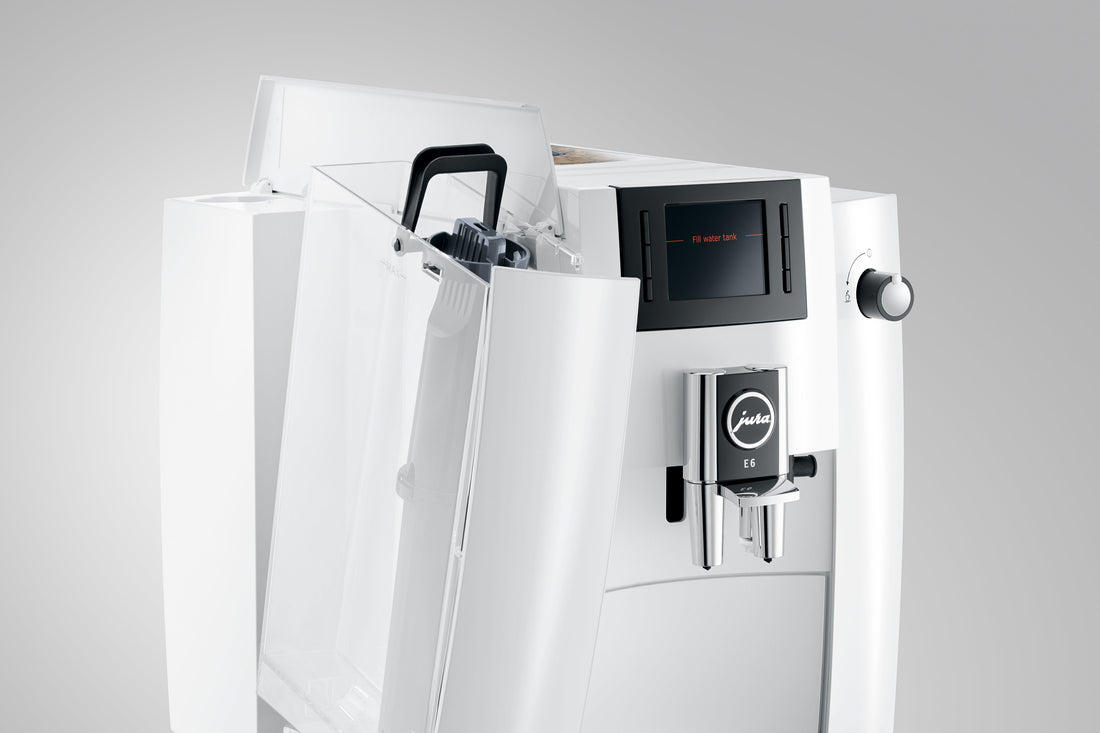 JURA E6 Automatic Espresso Machine in Piano White (NAA) - PRE 2023