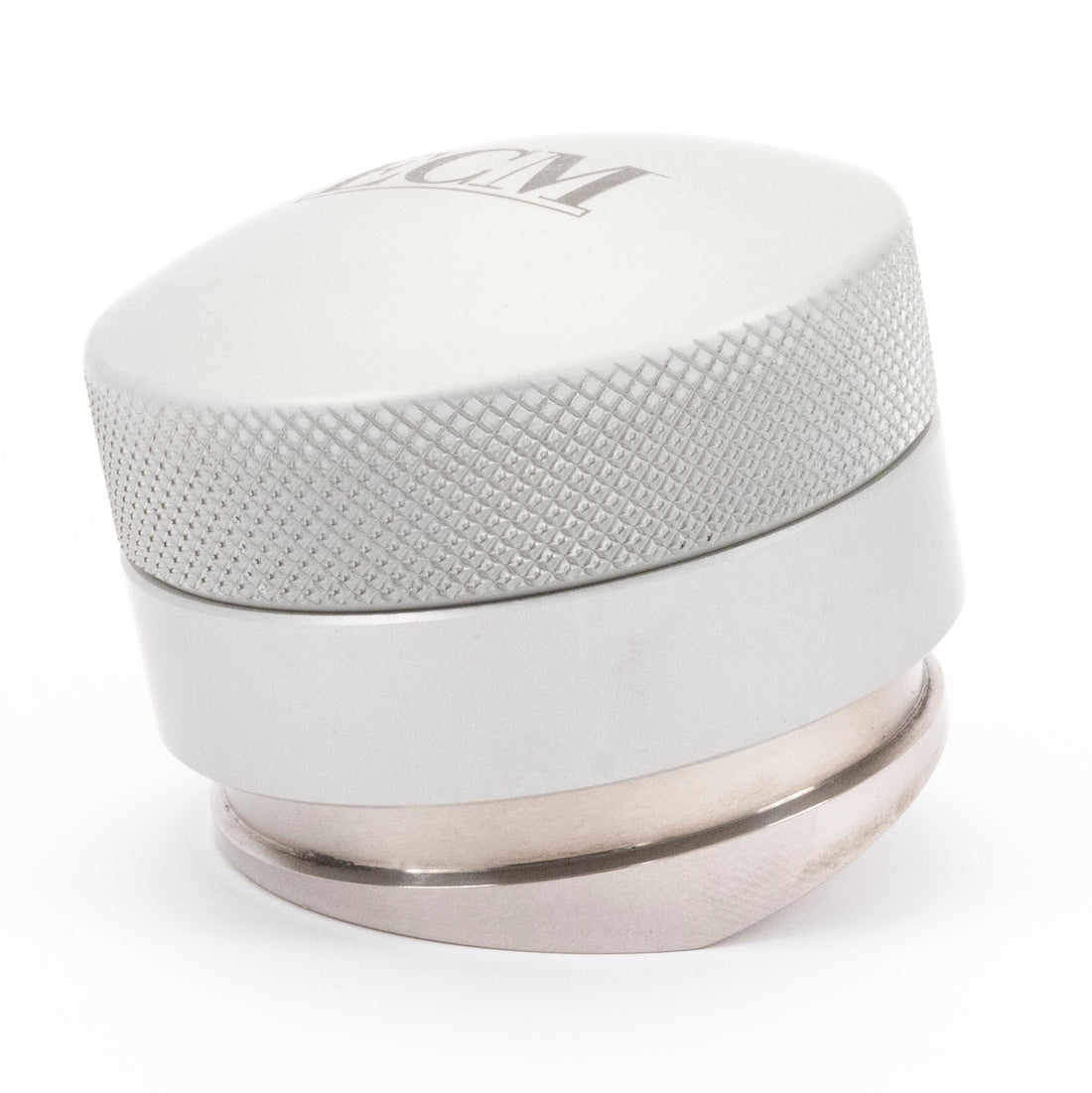 Textured aluminum handle, steel ring, and distribution wedge.