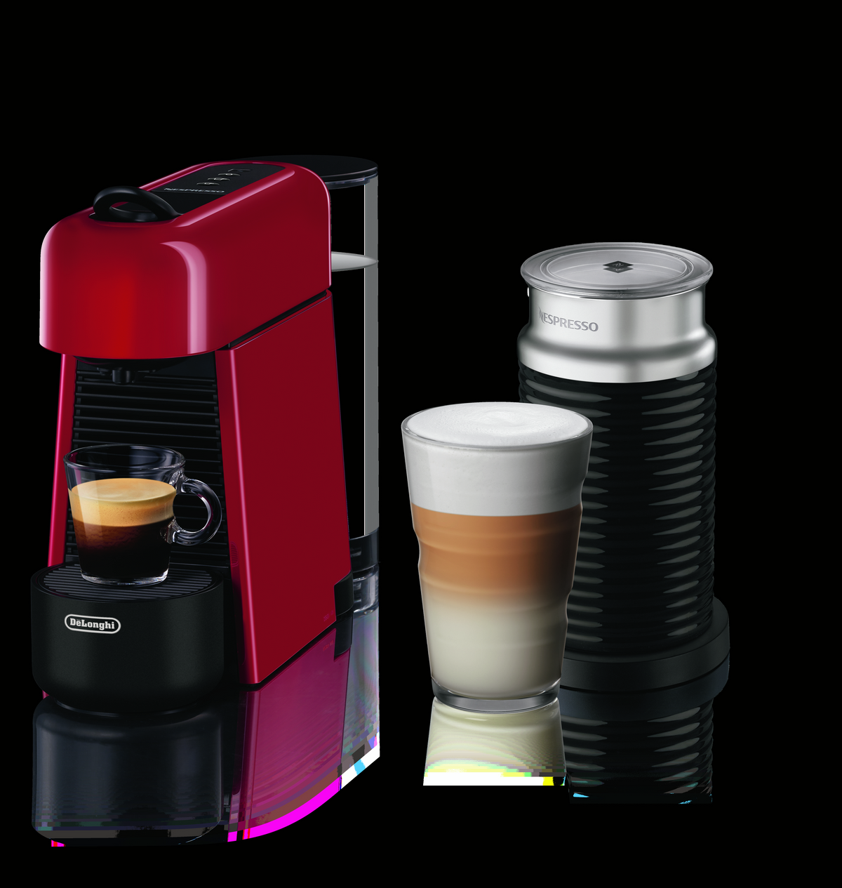 Nespresso Essenza Plus Espresso Machine by DeLonghi with Aeroccino