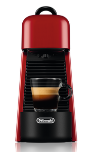 Nespresso Essenza Plus Espresso Machine by DeLonghi with Aeroccino - Red