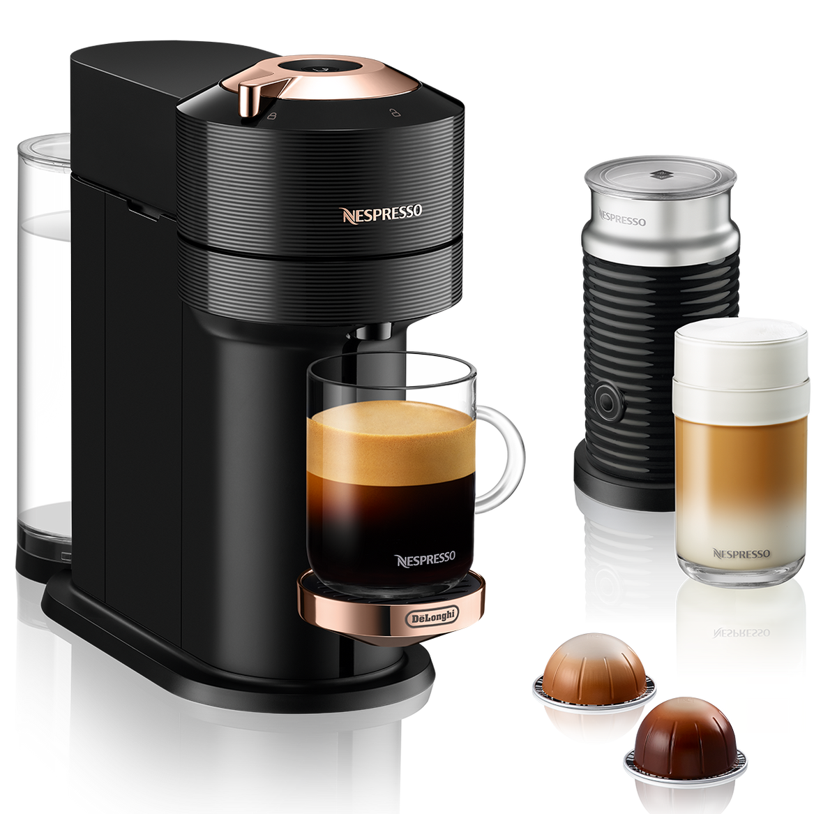 Nespresso Vertuo Next Premium Espresso Machine by DeLonghi - Black Ros –  Whole Latte Love