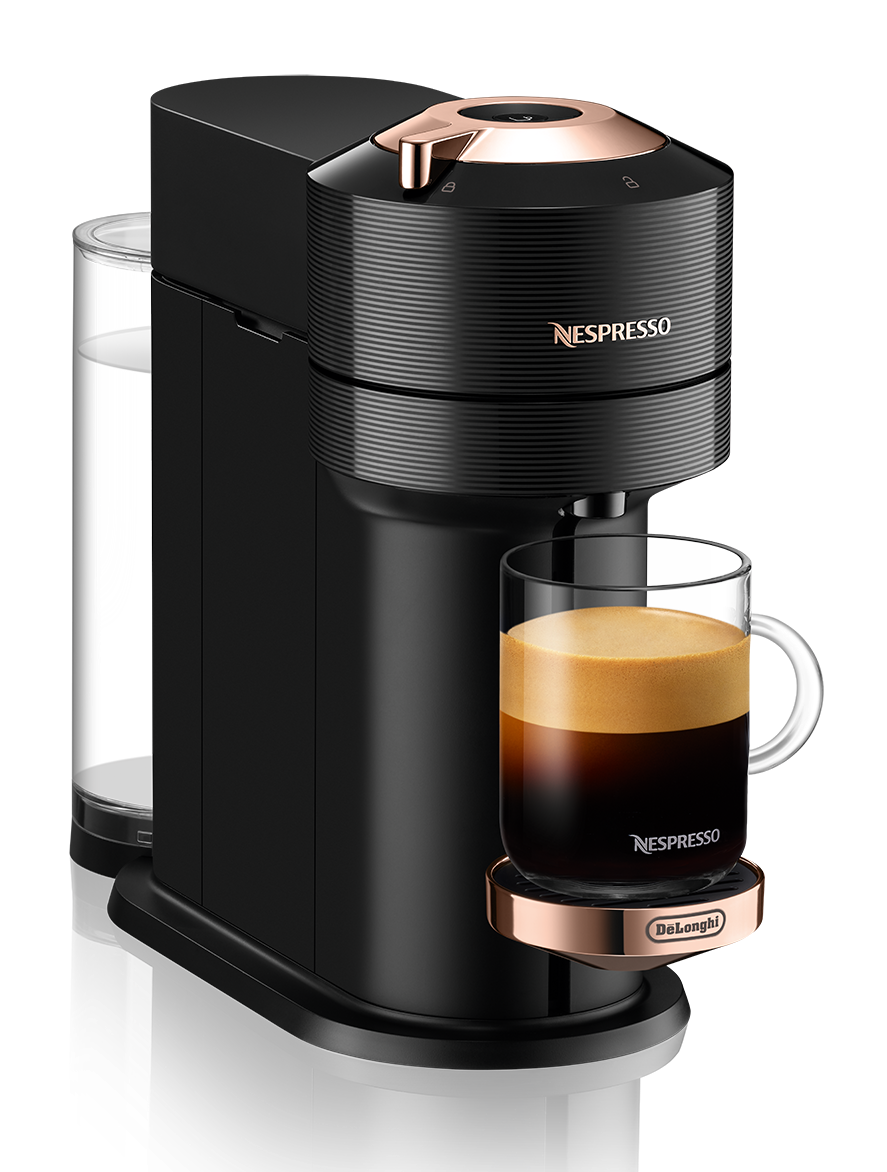 Nespresso Vertuo Next Premium Espresso Machine by DeLonghi - Black Rose Gold