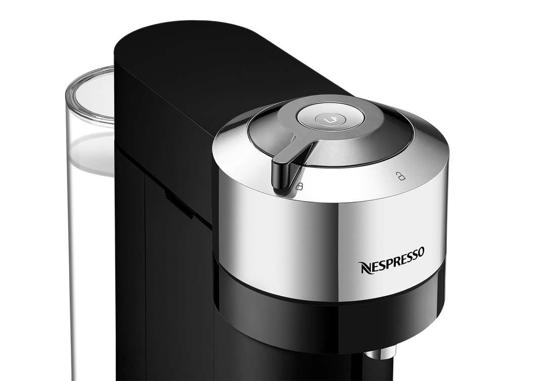 Nespresso Vertuo Next Deluxe Espresso Machine by DeLonghi with Aeroccino - Chrome