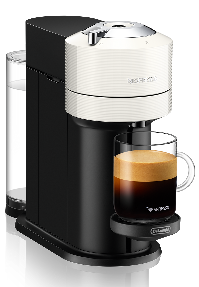 Nespresso Vertuo Next Espresso Machine by DeLonghi with Aeroccino - White