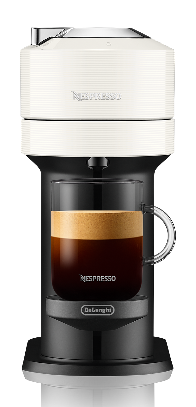 Nespresso Vertuo Next Espresso Machine by DeLonghi with Aeroccino - White
