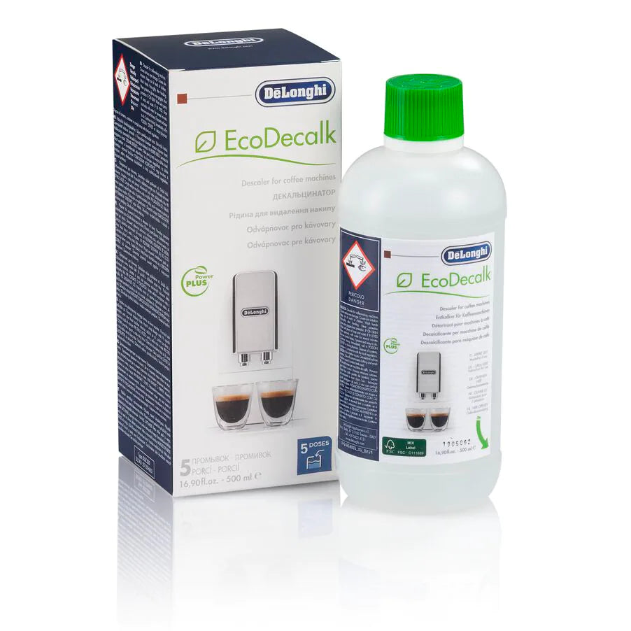 DeLonghi EcoDecalk Descaling Solution 500ml (16.9 oz)(5 Pack) – Home Coffee  Solutions