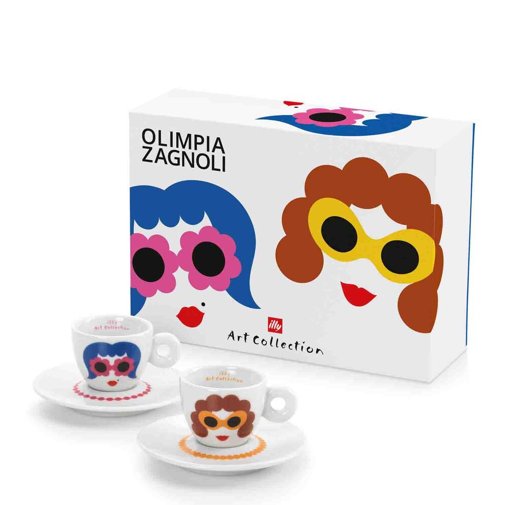 illy Art Collection Olimpia Zagnoli Espresso Cups - Set of 2