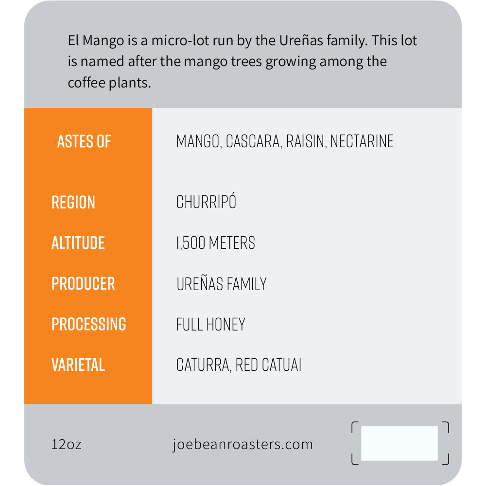 Joe Bean Costa Rica Finca El Mango